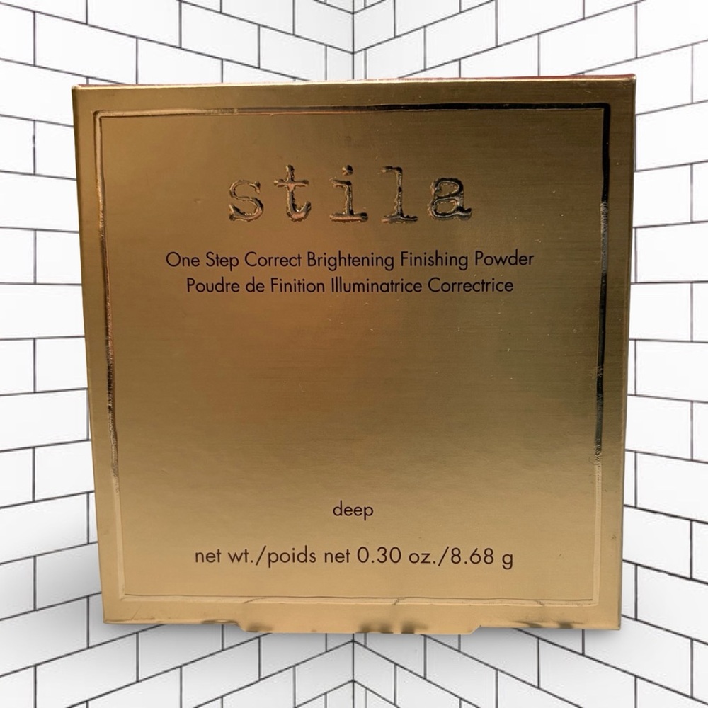 Stila One Step Correct Brightening Finishing Powder Deep Full Size 0.30oz NIB